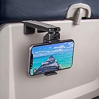 Perilogics Universal in Flight Airplane Phone Holder Mount. Hands Free Viewing with Multi-Directional Dual 360 Degree Rotation. Pocket Size Must Have Airplane Travel Essential Accessory for Flying