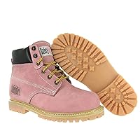 Women’s Work Boots I Soft Toe Work Boot I Waterproof Boots I Oil & Slip Resistance I Premium Nubuck Leather I Lightweight I Leather, 9.5M Light Pink