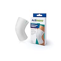 Actimove EVERYDAY SUPPORTS Mild Knee Support - Mild Support, Lightweight, Easy to Apply For Slightly Swollen and Aching Knees – White, X-Large