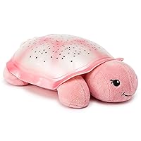 Cloud b Star Projector Nightlight with White Noise Soothing Sounds | Adjustable Settings and Auto-Shutoff | Twinkling Twilight Turtle - Pink