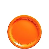 amscan 640013.05 Paper Dessert Plates, 7-Inch, Orange Peel