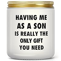 Gifts for Mom & Dad from Son, Funny Birthday Present for Mom, Gifts Idea for Dad Father, Mother's Day Gifts, Thanksgiving Christmas Valentines Gifts for Parents, Lavender Candle