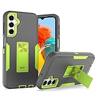 IVY 2in1 PC TPU Full Body Protective Case Cover for Samsung Galaxy A24 (4G) with Stand, Car Magnetic Suction, Screen&Camera Protection - Gray&Green