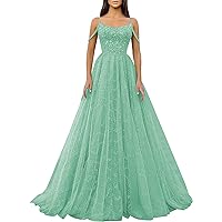 Off Shoulder Sequin Prom Dresses for Teens Mint Green Long Sparkly Evening Ball Gown Size 0