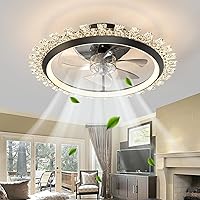Crystal Ceiling Fans with Lights and Remote,22.8