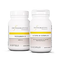 Integrative Therapeutics Bundle with Active B-Complex, 60 Capsules - Support Energy Metabolism with 8 B-Vitamins* - & Vitamin E, 60 Softgels - Support Heart Health & Antioxidant Activity*