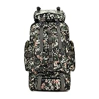 80L Large Capacity Outdoor Mountaineering Bag Military Camouflage Tactical Backpack Camping Hiking Bag (Color : 3)