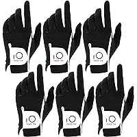 Golf Gloves Men Right Left Handed Golfer Mens Glove RainGrip Hot Wet Weather Value 6 Pack, All Weather in Small Medium M/Large Large XL XXL 3XL