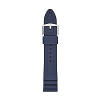 Fossil Silicone or Leather Interchangeable Watch Band Strap with Stainless Steel Buckle Closure