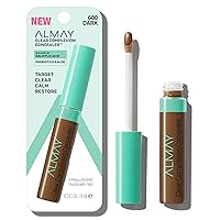 Almay Clear Complexion Acne & Blemish Spot Treatment Concealer Makeup with Salicylic Acid- Lightweight, Full Coverage, Hypoallergenic, Fragrance-Free, for Sensitive Skin, 600 Dark, 0.3 fl oz.