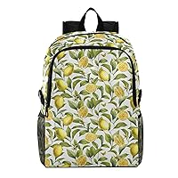 ALAZA Citrus Fruits Lemon Floral Packable Backpack Travel Hiking Daypack