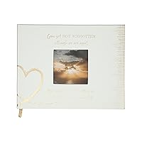 Pavilion Gift Company 99110 Gone Yet Not Forgotten Although We are Apart Your Spirit Lives Within Us Forever in Our Hearts 60 Page Memorial Guest Book with Picture Frame, Gold