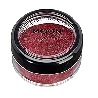 Classic Ultrafine Glitter Dust by Moon Glitter – 100% Cosmetic Glitter for Face, Body, Nails, Hair and Lips - 5g - Red