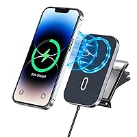 Tesla Phone Charger Mount,Strong Magnetic Mag Safe Car Mount Charger for Tesla Model 3/Y Accessories,Adjustable Tesla Phone Charger Holder Compatible with iPhone 15 14 13 12 Pro Max Plus All