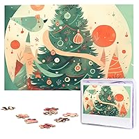 Picture of Round Tree Print Puzzles Personalized Puzzle for Adults Wooden Picture Puzzle 1000 Piece Jigsaw Puzzle for Wedding Gift Mother Day