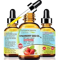 STRAWBERRY SEED OIL 100% Pure Natural Virgin Unrefined Cold Pressed Carrier oil. 0.5 Fl.oz.- 15 ml. for FACE, SKIN, BODY, HAIR, NAILS. anti-aging moisturizer facial oil