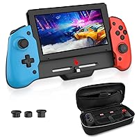 NexiGo Switch Accessories Essential Kit, Ergonomic Controller (Classic) with 6-Axis Gyro and Dual Motor Vibration for Nintendo Switch, Game Storage Case with 10 Game Card Holders