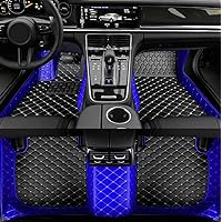 Custom Car Accessories Car Floor mats Suitable for car Truck SUV car mats All Weather Full Coverage Cute Men Women Car Floor mat (Blue Black Beige)