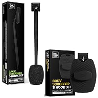 The Man Silicone Body Scrubber and Silicone Back Scrubber with Hook-Bundle