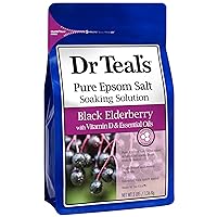 Dr Teal's Pure Epsom Salt Soak, Black Elderberry with Vitamin D, 3 lbs