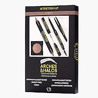 Arches & Halos Jetsetter Kit - Travel Size Kit for Flawless Brow Shaping and Grooming On the Go - Includes Five Essential Eyebrow Care Tools - Professional Grade Formulas and Design - Light - 1 pc