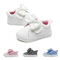 Toddler Girl's Lightweight Sneakers Bowknot Walking Shoes for Kids Casual Shoes Running Tennis Non-Slip Shoes
