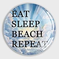 Eat Sleep Beach Repeat Fridge Magnets Cute Magnets Happy Mother's Day Glass Fridge Magnets Decor for Locker Office Whiteboards Cabinet Dishwasher