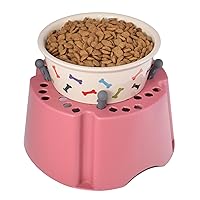 My Bowl Stand | 5” Elevated Stand for Any Dog Bowl up to 7.5” Width, Made in USA, Lift Your Pet’s Food or Water, Reduces Joint Strain, Sturdy + Washable + Stackable, Adjustable Raised Feeder