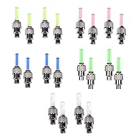 BlueSunshine Dkiigame 4 Pack of Led Flash Tyre Wheel Valve Cap Light for Car Bike Bicycle Motorbicycle Wheel Light Tire，4.25inch Long Colorful 