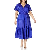 Avenue Plus Size Maxi Tiered Sweetness in Cobalt, Size 18