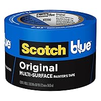 Scotch Painter's Tape Original Multi-Surface Painter's Tape, 2.83 Inches x 60 Yards, 1 Roll, Blue, Paint Tape Protects Surfaces and Removes Easily, Multi-Surface Painting Tape for Indoor and Outdoor Use