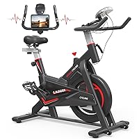 Exercise Bike, Exercise Bike for Home, Stationary Indoor Cycling Bike Cardio Gym with Ipad Holder and LCD Monitor,Silent Belt Drive & 35 LBS Flywheel