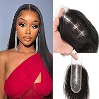 2x6 HD Lace Closure with Baby Hair Long Deep Middle Part 100% Human Hair Straight Lace Closure Nature Hairline Black 12inch