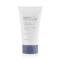 Glowbiotics Probiotic Acne Treatment Cleanser: Foaming Facial Wash for Men & Women, Controls Hormonal Acne, Oily Skin with Salicylic Acid, Ceramides & Niacinamide, 5 Fl Oz