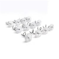 FRESH IDEAS Dust Ruffle, Spiral Push Pins to Keep Skirt in Place Bedding Accessories, Set of 12, White