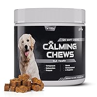 Pet Calming Chews for Dogs - 120 Dog Calming Chews - Dog Anxiety Relief Treats - Separation Anxiety Relief for Dogs - Puppy Calming Chews, Dog Melatonin Chews, Hemp Dog Treats for Calming