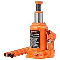 VEVOR Hydraulic Bottle Jack, 12 Ton/26455 LBS All Welded Bottle Jack, 7.5-14 inch Lifting Range, with 3-Section Long Handle, for Car, Pickup Truck, Truck, RV, Auto Repair, Industrial Engineering