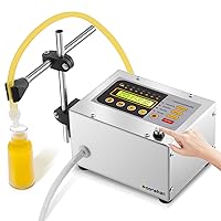 Liquid Filling Machine 2-118 Oz Bottle Filling Machine with Anti-Dripping Nozzle Diaphragm Pump Digital Control for Cosmetic Water, Wine, Makeup Remover MS-FM-1(Not for Oil-Based Liquids)