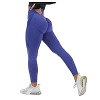 FUPODD Sports Leggings Women's High Waist Opaque Seamless Butt Push-Up Trousers with Holes Leggings Slim Leg Women's Leggings Booty Scrunch Elastic Yoga Trousers Jersey Slim Fit Jogging Bottoms High Waist