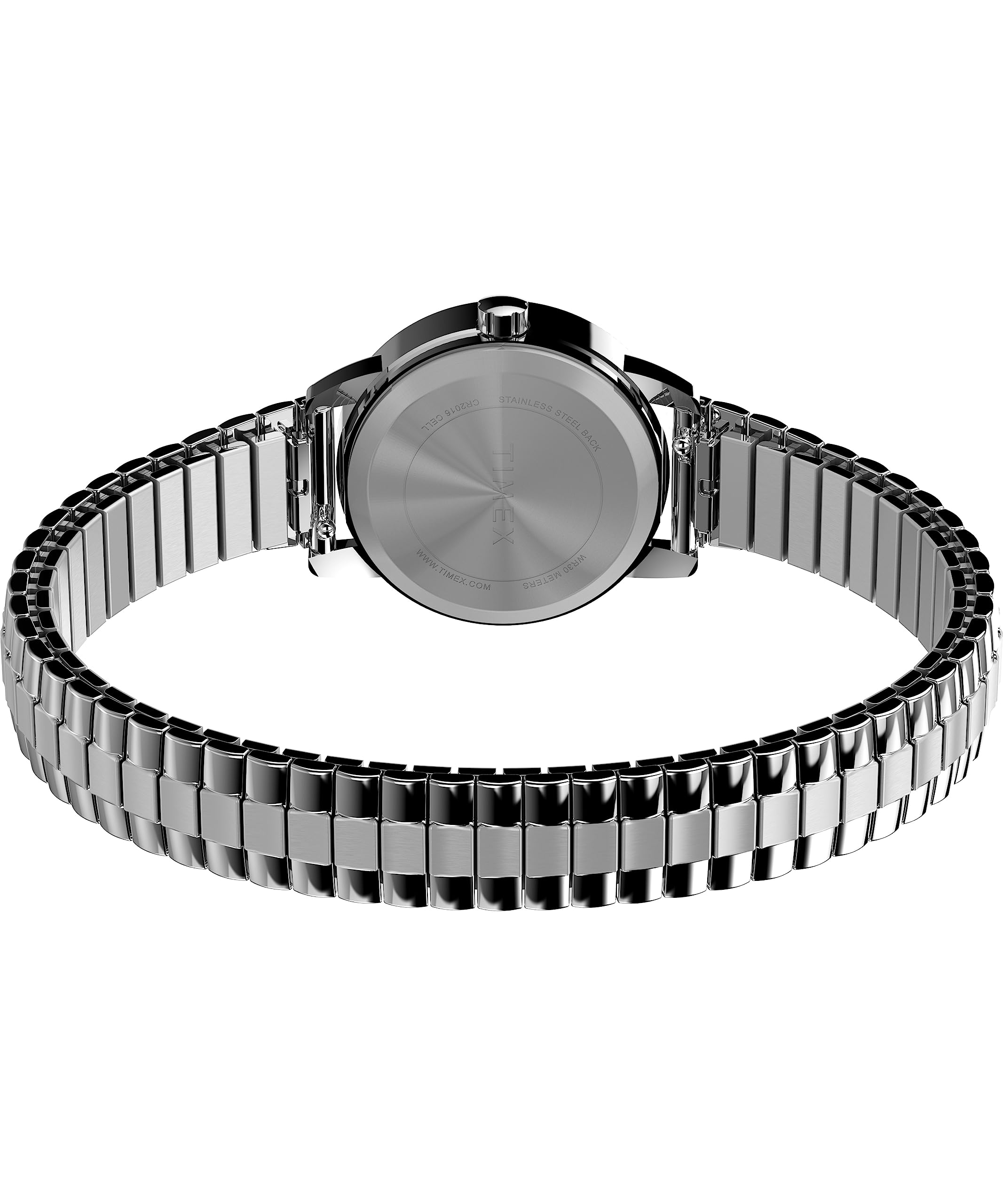 Timex Women's Easy Reader Classic 25mm Watch - Silver-Tone Expansion Band White Dial Silver-Tone Case