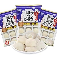 Japanese Fruit Flavor Mochi Food 19.3 oz(3 Pack), Strawberry Mango & Grape Dango Rice Cake Daifuku Candy Bits Nuggets Snack, Asian Delicious Unburdened Dessert for Kids through Adult 6.34oz/pk(540g) (Lactic acid bacteria)