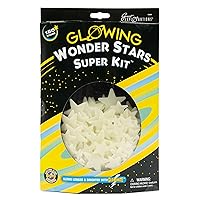 Great Explorations: Wonder Stars Super Kit, Glow In The Dark Ceiling Stars. 150 Pieces In 4 Sizes Reusable Sizes