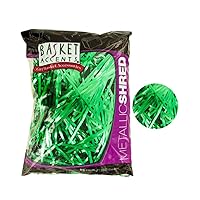 JT Gift Wrapping Gift Shred Green Metallic Decorative Shred-24 Pack