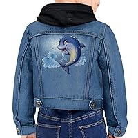 Cute Dolphin Toddler Hooded Denim Jacket - Baby Stuff - Dolphin Present