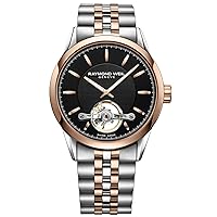 Raymond Weil Men's Freelancer Stainless Steel Swiss-Automatic Watch with Two-Tone-Stainless-Steel Strap, 19 (Model: 2780-SP5-20001)