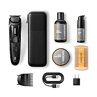 MANSCAPED® The Beard Hedger™ Advanced Kit Includes Our Premium Precision Beard & Mustache Trimmer, Hydrating Shampoo, Softening Conditioner, Moisturizing Oil & Facial Hair Comb
