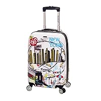 Rockland Departure Hardside Spinner Wheel Luggage, Assorted/Multicolor, Carry-On 20-Inch