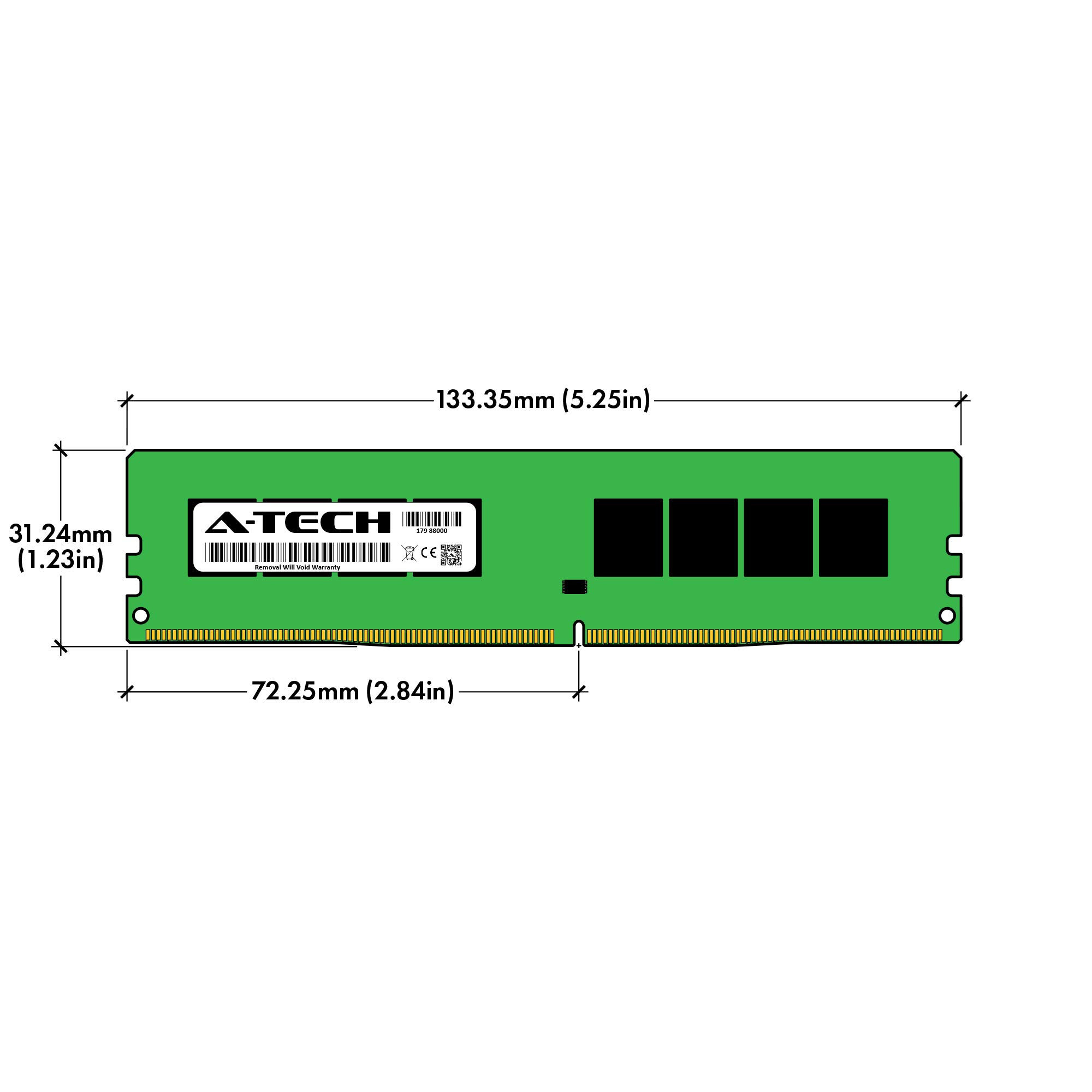 A-Tech 128GB (4x32GB) DDR4 3200 MHz UDIMM PC4-25600 (PC4-3200AA) CL22 DIMM 2Rx8 Non-ECC Desktop RAM Memory Modules