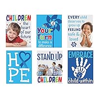Fun Express Child Abuse Prevention Posters, Set of 6 Large Posters, Each 17 inch X 22 inch, Advocacy, Awareness and Classroom Supplies