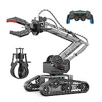 Robot Arm Kit Toys, Flexible Remote Control Robotic Arm with 360° Gripper and Console, 2 in 1 Science Kit Best Birthday Gifts for Kids Adults, No Assembly Required Robot Arm (with Gift)